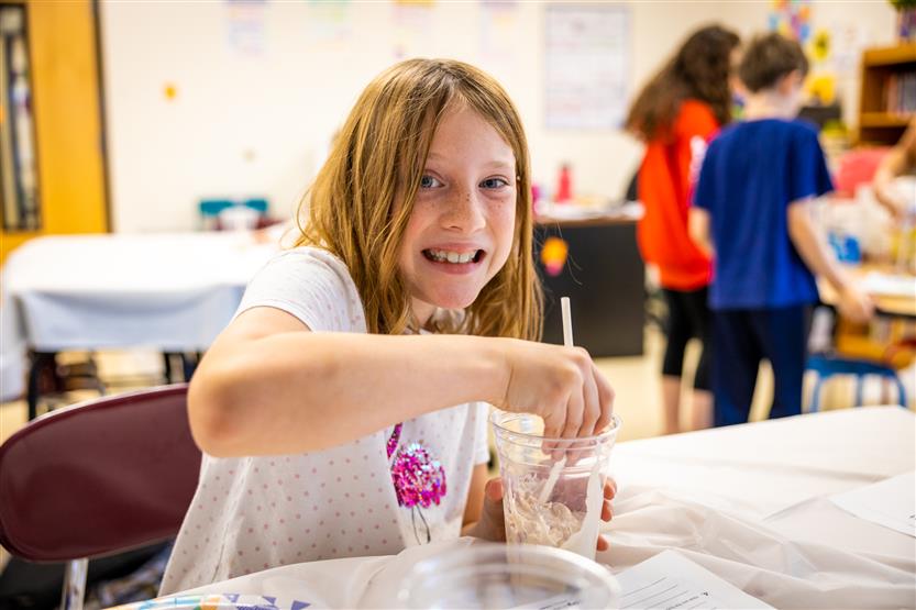 College Grove students in a science class